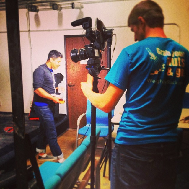 The WeighMyRack team in the studio putting together educational videos.